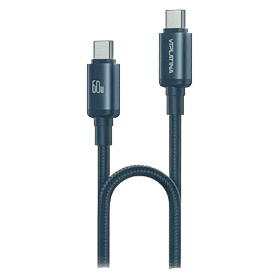 Cablu de date / incarcare rapida VIPLATINA BC98 1m negru Type C - Type C