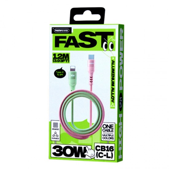 Cablu de date / incarcare rapida Remax 1.2m USB-C la Lightning