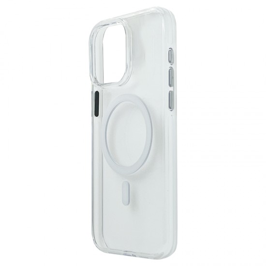 Husa spate Berlia Glaze Magsafe pentru iPhone 15 Pro Max - Clear