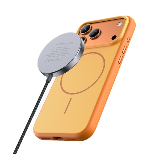 Husa spate pentru iPhone 17 Pro Max Keephone Sumee MagSafe - Cosmic Orange