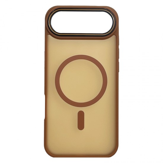 Husa spate pentru iPhone 17 Air Matte Case Magsafe - Semitransparent/Auriu