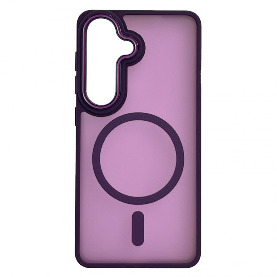 Husa spate pentru Samsung Galaxy S26 Matte Case Magsafe - Semitransparent/Mov