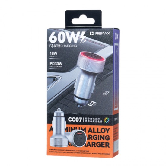 Incarcator auto universal REMAX C07  - 2 x USB-C, 1x USB-A