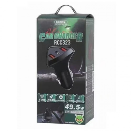 Incarcator auto universal REMAX RC323  - 2 x USB-A, 1x USB-C