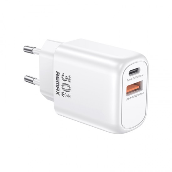 Incarcator Remax C18 Type-C Plus USB-A 30W - Alb