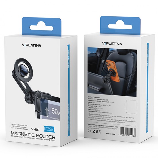Suport auto magnetic, cu prindere pe ecranul auto, pentru telefon - VIPLATINA VH10