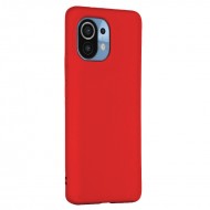 Husa Spate Silicon Line pentru Xiaomi Mi 11 Lite - Rosu