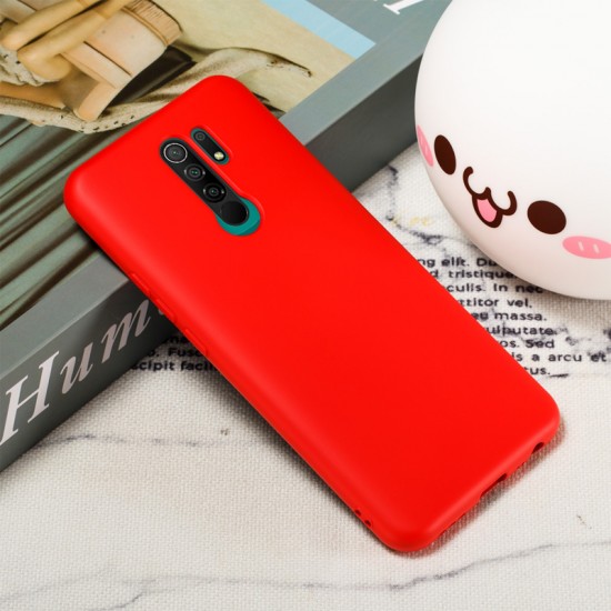 Husa Spate Silicon Line pentru Xiaomi Redmi 9 - Rosu