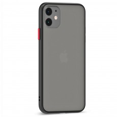 Husa spate Button Case pentru iPhone 11 - Negru / Rosu Husa spate Button Case pentru iPhone 11 - Negru / Rosu