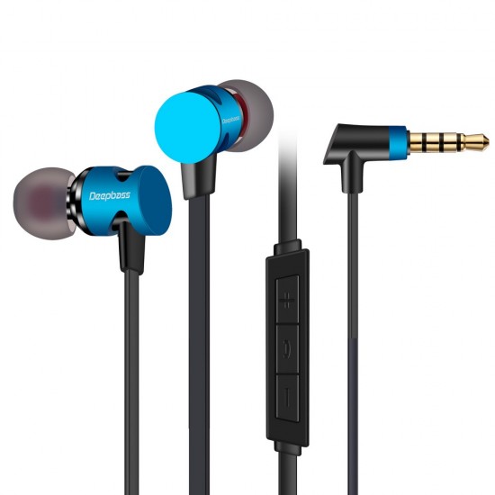Casti audio magnetice In-Ear cu Handsfree Deepbass D-25 - Albastru
