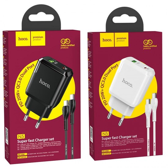 HOCO fast charger set N5 usb /type c