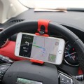 Suport telefon auto pentru volan CE01 rosu