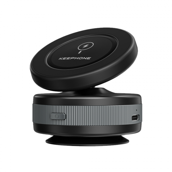 Suport auto magnetic, cu ventuza electrica, pentru telefon cu incarcare Wireless - KEEPHONE Magfirm