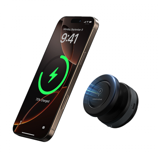 Suport auto magnetic, cu ventuza electrica, pentru telefon cu incarcare Wireless - KEEPHONE Magfirm