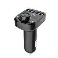 Modulator FM x8 cu Bluetooth, microSD si 2 x USB pentru incarcare 3.1A