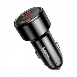 Incarcator auto universal Baseus Digital Display - Dual USB 6A 45W