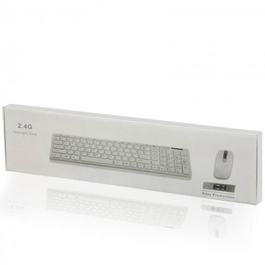 KIT Tastatura + Mouse Wireless Slim - Alb | - gadgeturi pentru telefonul tau