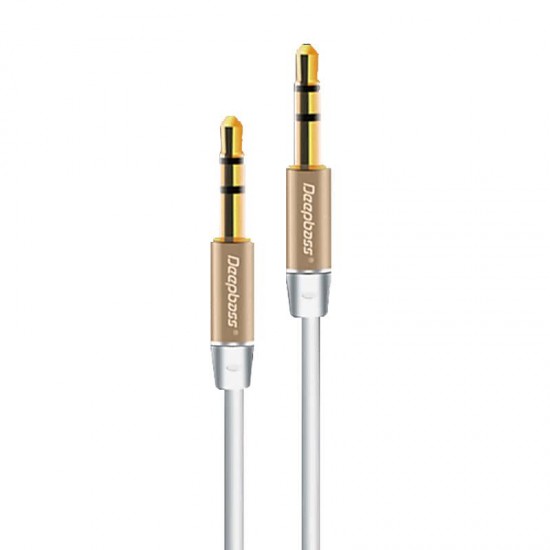 Cablu audio auxiliar 3.5mm Deepbass AC320 alb