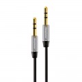 Cablu audio auxiliar 3.5mm Deepbass AC320 negru
