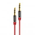 Cablu audio auxiliar 3.5mm Deepbass AC320 rosu