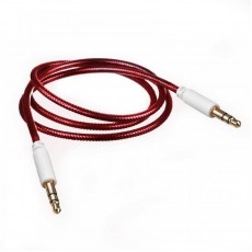 Cablu audio lux snur nylon rosu Cablu audio lux snur nylon rosu