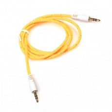 Cablu audio lux snur textil galben Cablu audio lux snur textil galben