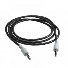 Cablu audio lux snur textil negru Cablu audio lux snur textil negru