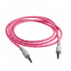 Cablu audio lux snur textil roz Cablu audio lux snur textil roz
