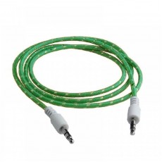 Cablu audio lux snur textil verde Cablu audio lux snur textil verde