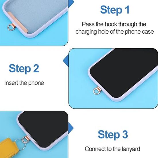 Snur universal pentru telefon, tip bratara – Albastru deschis