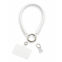 Snur universal de silicon pentru telefon, tip bratara - Alb