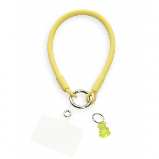 Snur universal de silicon pentru telefon, tip bratara - Galben