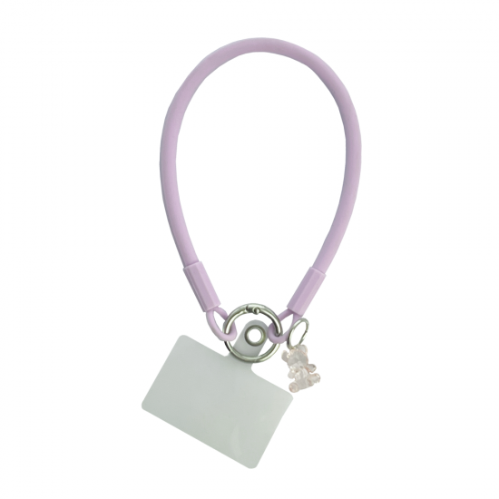 Snur universal de silicon pentru telefon, tip bratara - Mov