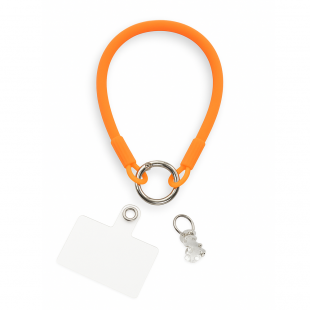 Snur universal de silicon pentru telefon, tip bratara - Portocaliu