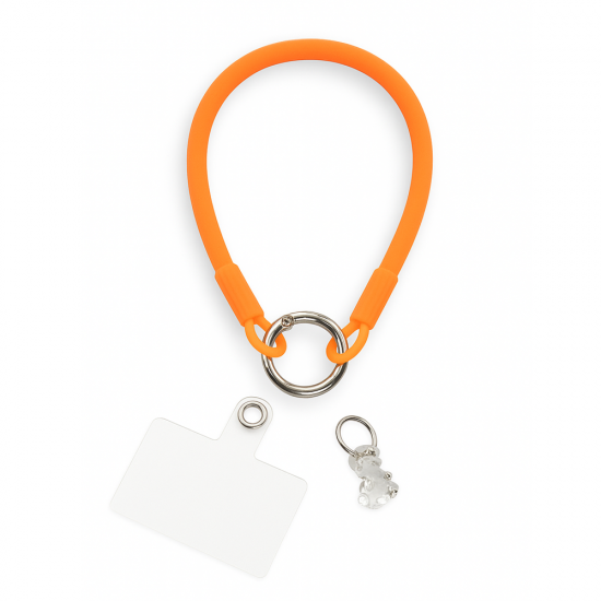 Snur universal de silicon pentru telefon, tip bratara - Portocaliu