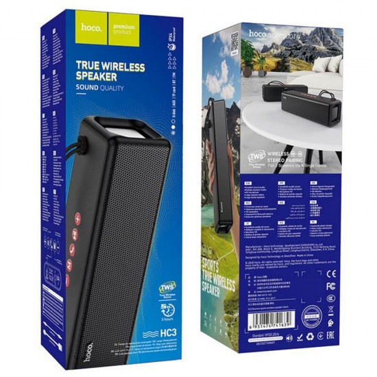 BOXA WIRELESS TWS PORTABILA HOCO HC3 - Negru
