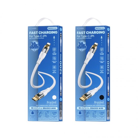 Cablu Remax RC-C171 Type-C pentru iPhone Fast Charging - Alb