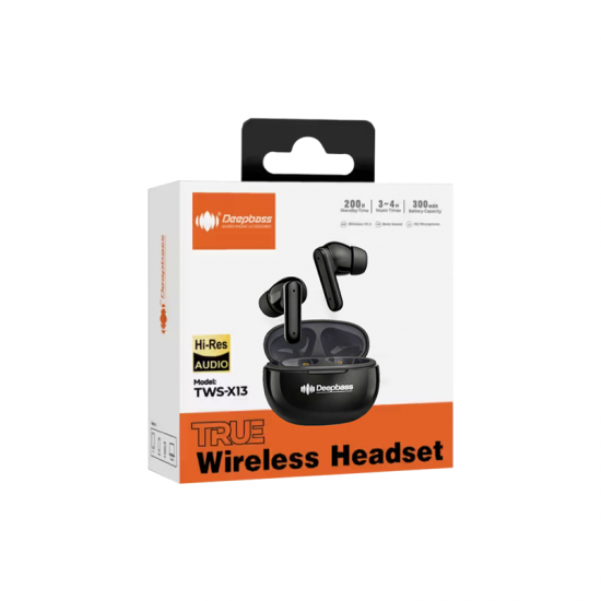 Casti wireless Deepbass TWS-X13 - Negru