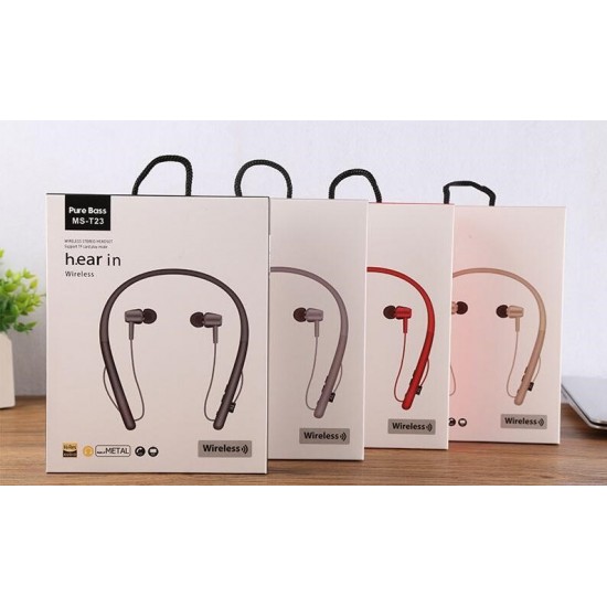 Casti MS - T23 Wireless Handsfree - Negru