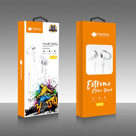 Casti In-Ear Deepbass DS-300 Handsfree - Alb