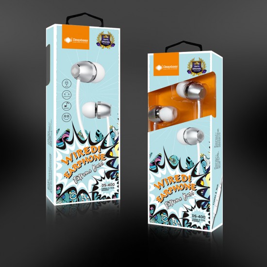 Casti In-Ear Deepbass DS-400 Handsfree - Alb