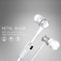 Casti metalice In-Ear Wireless cu Bluetooth Deepbass D-22 - Alb