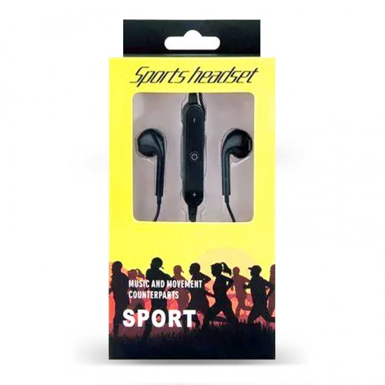Casti Handsfree In-Ear Wireless cu Bluetooth pentru sport negre Casti Handsfree In-Ear Wireless cu Bluetooth pentru sport negre