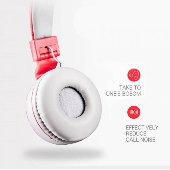 Casti On-Ear Wireless cu Handsfree MS - 881A - Rosu