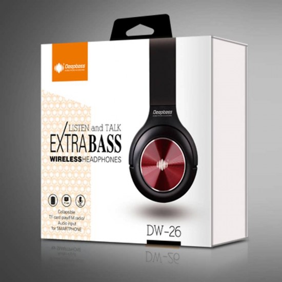 Casti audio pliabile On-Ear Wireless cu Bluetooth Deepbass DW26 - Negru