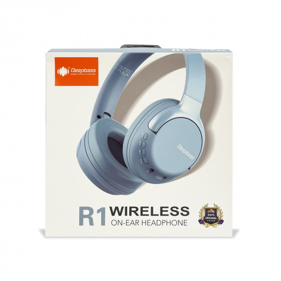 Casti On-Ear Wireless Stereo pliabile - Deepbass R1 Bleu