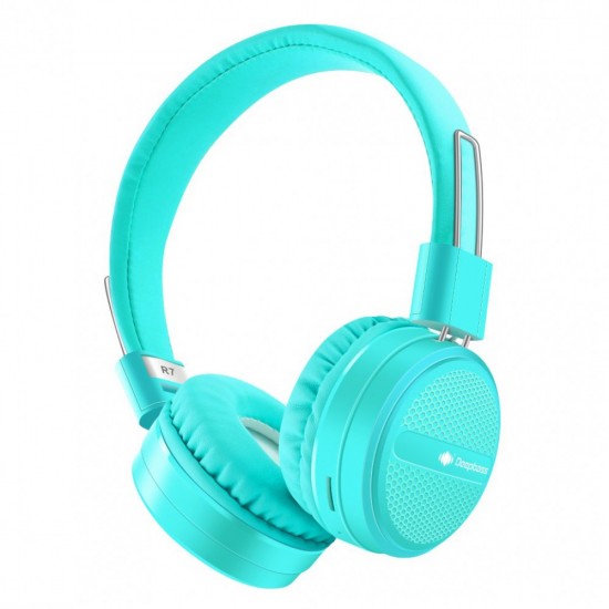 Casti On-Ear Wireless Stereo pliabile - Deepbass R7 Turcoaz
