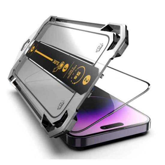 Folie sticla plus aplicator pentru iPhone 16 3D Generation Full Screen