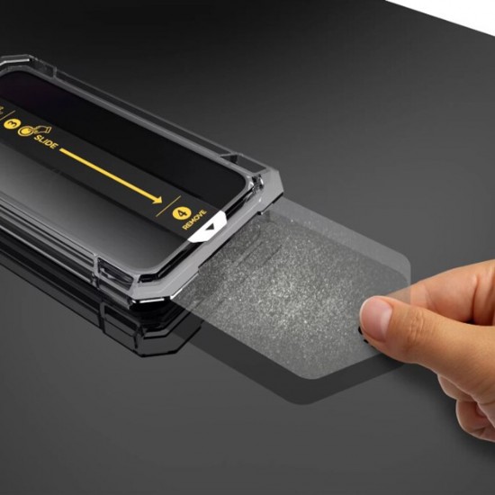 Folie sticla plus aplicator pentru iPhone 15 3D Generation Privacy