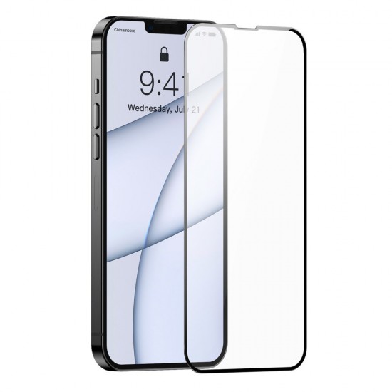 Folie sticla pentru iPhone 13 Pro Max Baseus Full Screen - Negru/Transparent